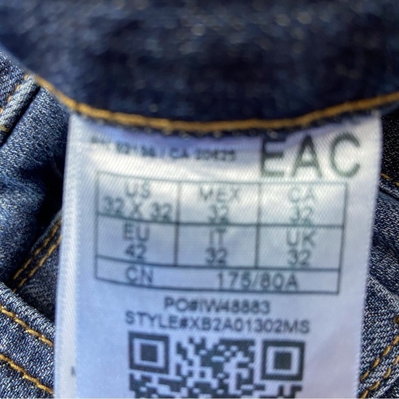 GUESS men jeans Halsted fit size 32 medium rise tapered slim denim 100% cotton - Picture 5 of 12